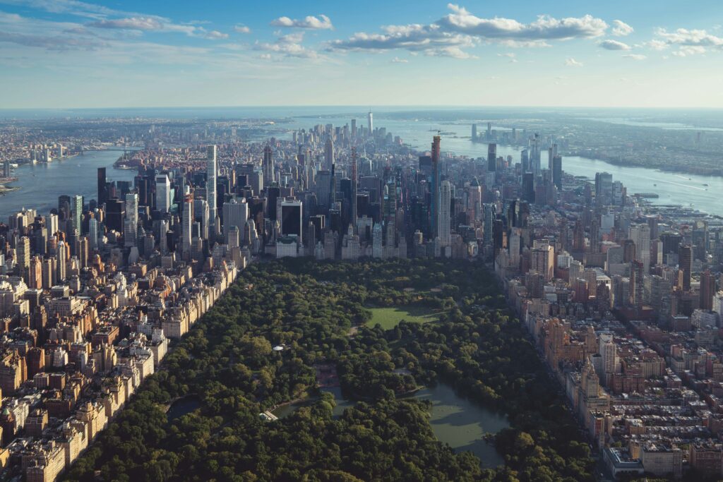Aerial view of New York City